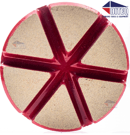 3" TEQ-Lok Transitional Ceramic 200 Grit-Red