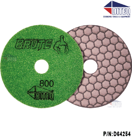 BRUTE 4" Dry Polishing Pads / 800 Grit