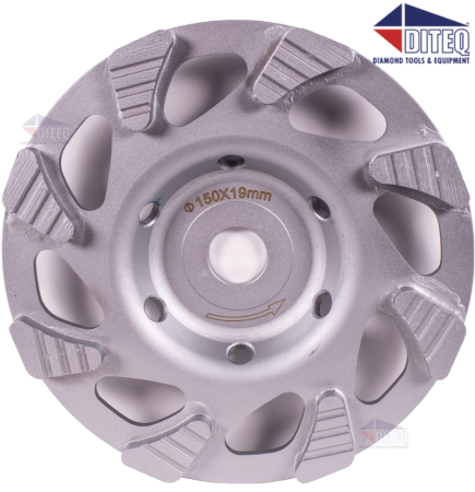 6" Turbo Low Profile Wheels for Hilti DG150 30/40 Grit