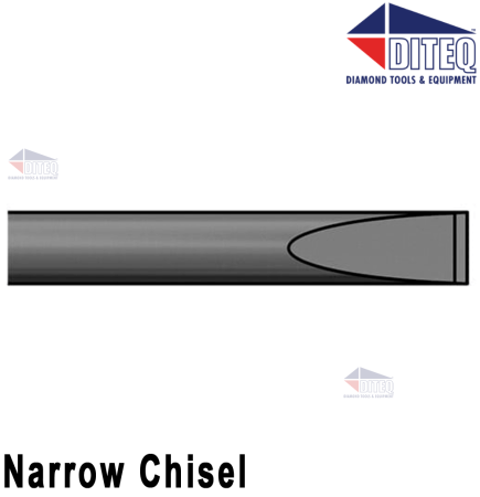 Narrow Chisel 12" .680" | Round Shank | Round Collar | Chipping Hammer