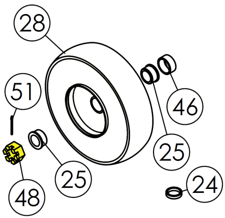 Eagle Axle Nut Slotted 1-14