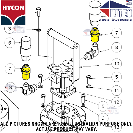 Hycon Trash Pump 2"/3" Straight Fitting