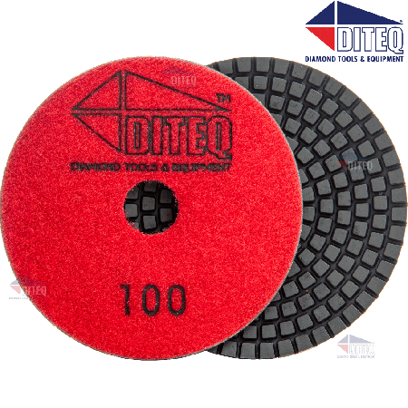 4" Wet Only-Polishing Pads [ 100 Grit ]