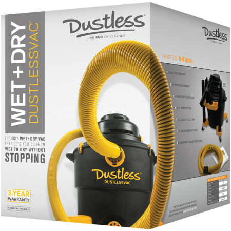 Dustless Technologies HEPA, 16 Gal, Wet/Dry Vacuum