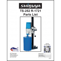 Shibuya TS-252, R-1721, Parts List & Manual