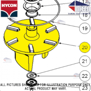 Hycon Trash Pump Impeller HWP4 Motor