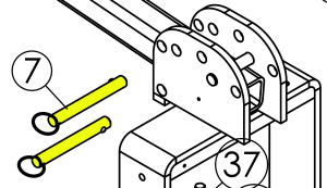 Eagle height adjustment handle pin