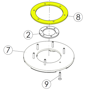 Eagle Backing Ring 1/4" ⑧