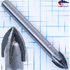 Carbide Bit 1/2" | 4-Flute | 3-7/8" Round Shank